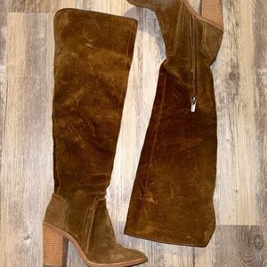 Vince Camuto Tan Suede Heeled Boots